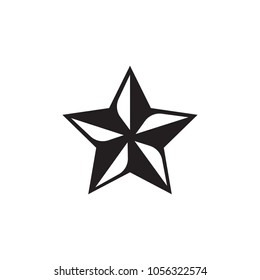simple rounded nautical star 