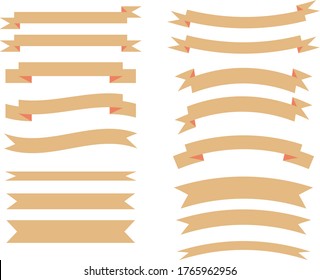 Simple rounded ribbon decoration set