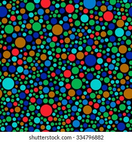 Simple rounds, Abstract seamless pattern with bubbles. Can be used for wallpaper, pattern fills, web page background,surface textures. Vector illustration. Doodle.