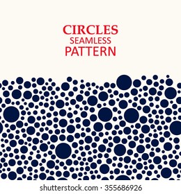 Simple rounds, Border seamless pattern with rounds. Can be used for wallpaper, pattern fills, web page background,surface textures. Border ornament.