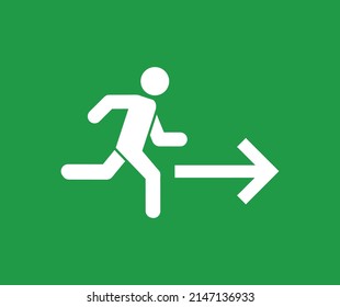 Simple of Route Related Vector Line Icon. The way or exit vector illustration.