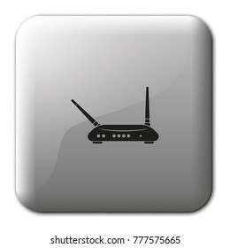 Simple router flat vector icon.