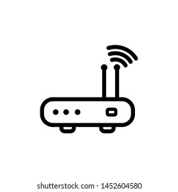 simple router icon flat style