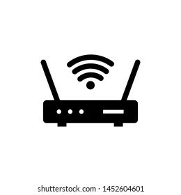 simple router icon flat style