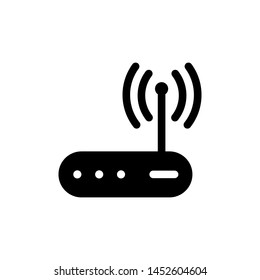 simple router icon flat style