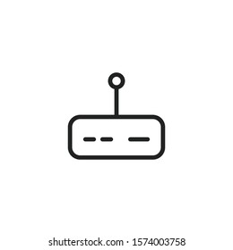 Simple router line icon. Stroke pictogram. Vector illustration isolated on a white background. Premium quality symbol. Vector sign for mobile app and web sites.