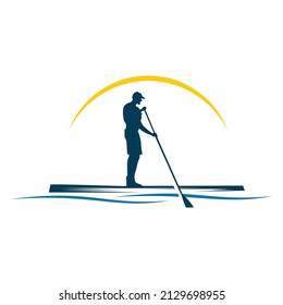 Simple rower logo vector illustration