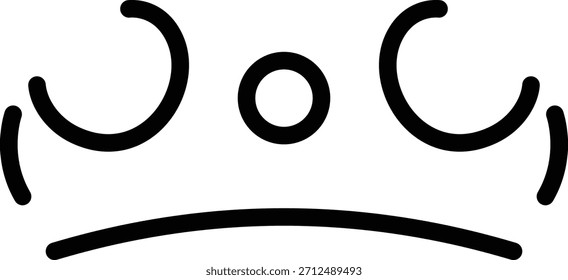 Simple royal crown line icon