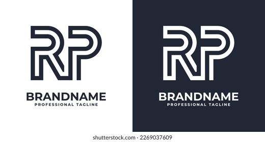 Simple RP Monogram Logo, suitable for any business with RP or PR initial.