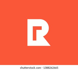 Simple rR Minimalist Initial / Letter rP modern logo design