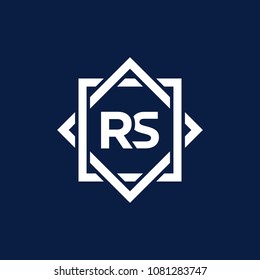 Simple RS initial Logo design template vector illustration