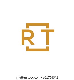 Simple RT initial Logo designs template vector illustration