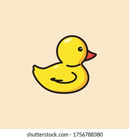 simple rubber duck toy vector