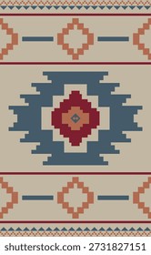 Einfache Teppichmuster für die Raumdekoration, aztekische Muster, Navajo-Designs.