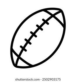 Icono de pelota de rugby simple. Club de rugby. Vector.