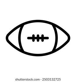 Icono de pelota de rugby simple. Vector.