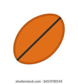 Simple rugby ball on plain background
