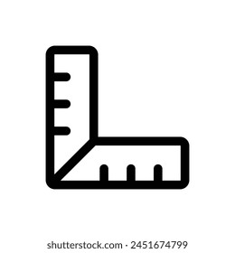 Simple Ruler icon. The icon can be used for websites, print templates, presentation templates, illustrations, etc