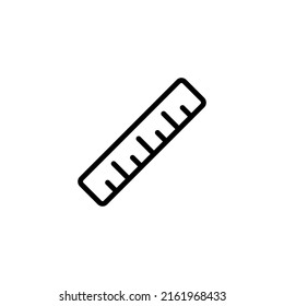 simple ruler icon, line art