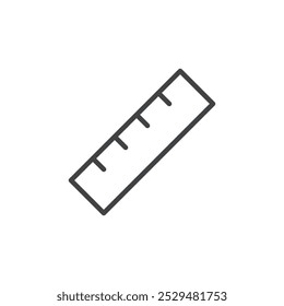 Ícone de régua simples que simboliza a medida ou precisão.