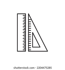 Simple Ruler Icon, Vector Illustration
