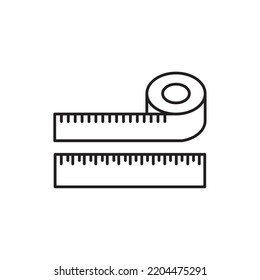 Simple Ruler Icon, Vector Illustration
