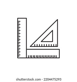 Simple Ruler Icon, Vector Illustration
