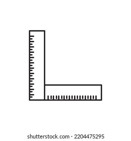 Simple Ruler Icon, Vector Illustration
