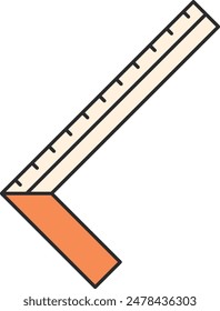 simple ruler icon vector illustration