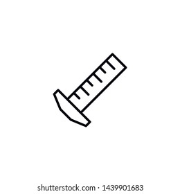 Simple ruler line icon. Stroke pictogram. Vector illustration isolated on a white background. Premium quality symbols. Vector sign for mobile app and web sites.
