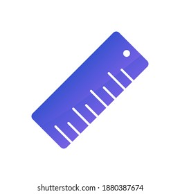 Simple ruler object vector icon. Flat design icon ready to use for website, mobile app, presentation and any other projects.