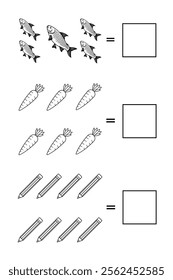 Simple Rules for Learning Numbers – Young Children Vector Illustration