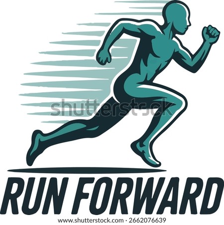A simple running icon with a person in motion. 