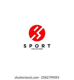 Simple running sport logo design