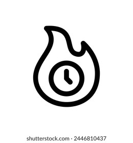 Simple Rush Hour line icon isolated on a white background	
