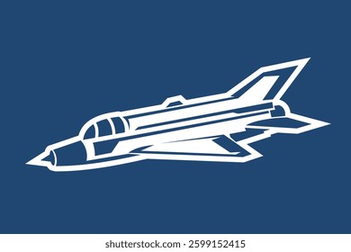 simple Russian fighter jet icon vector illustration