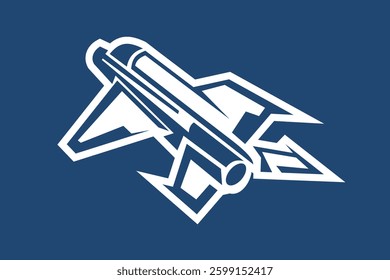simple Russian fighter jet icon vector illustration