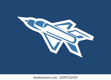 simple Russian fighter jet icon vector illustration