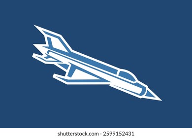 simple Russian fighter jet icon vector illustration