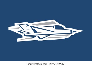 simple Russian fighter jet icon vector illustration