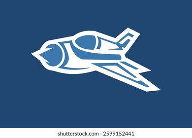 simple Russian fighter jet icon vector illustration