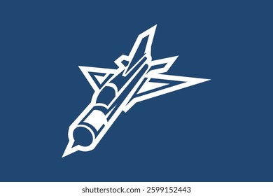 simple Russian fighter jet icon vector illustration