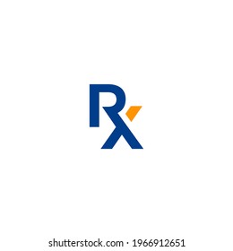 Simple RX logo Icon Initials Concept Vector