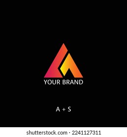 logotipo de letra simple a y s combinado adecuado para el logotipo de la marca, s y logotipo de letra combinada