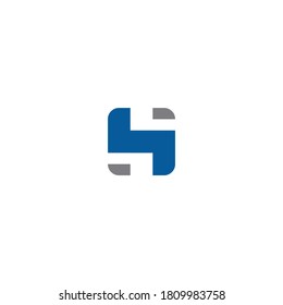 logotipo simple de S o H, logotipo de SH 