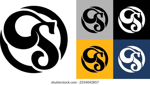 Simple S Letter Logo Design. Minimal Flat Vector S Logo Design Template Element Usable for Business and Branding Logos. alphabet S in isolated background. Letter S creative and unique Rounded logo