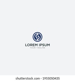 Simple S logo coin crypto logo modern currency