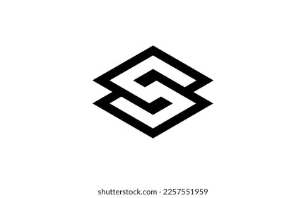 Simple S logo of one sharp line