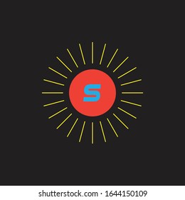 Logo für einfache S- oder Sun-Buchstaben