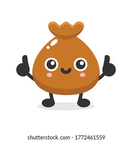 simple sack mascot cute characters
